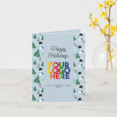 Feestelijke vakantie Corporate Business Logo Chris Kaart (Gele Bloem)