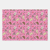 Feestelijke vakantie cowboy rodeo patroon inpakpapier vel (Voorkant 3)