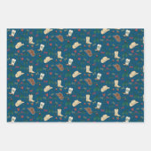 Feestelijke vakantie cowboy rodeo patroon inpakpapier vel (Voorkant 2)