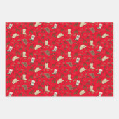 Feestelijke vakantie cowboy rodeo patroon inpakpapier vel (Voorkant)