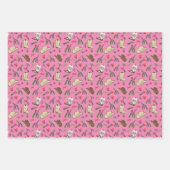 Feestelijke vakantie cowboy rodeo patroon roze inpakpapier vel (Voorkant 3)