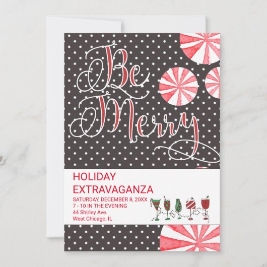 Feestelijke Vakantie Feestje Kaart (Voorkant)