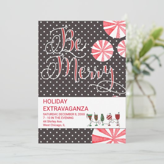 Feestelijke Vakantie Feestje Kaart (Staand voorkant)