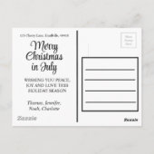 Feestelijke vakantie Giraffe Vrolijk kerstfeest in Briefkaart (Achterkant)