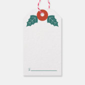 Feestelijke vakantie Gold Bell Cadeaulabel (Achterkant)