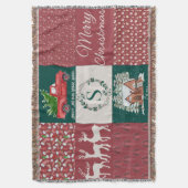 Feestelijke vakantie gooi deken - Kerstmis (Voorkant Verticaal)