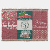 Feestelijke vakantie gooi deken - Kerstmis (Voorkant)