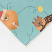Feestelijke Vakantie Honden in Kerst Truien Patroo Fleece Deken (Hoek)