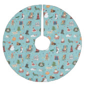 Feestelijke Vakantie Honden in Kerst Truien Patroo Kerstboom Rok (Voorkant)