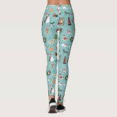 Feestelijke Vakantie Honden in Kerst Truien Patroo Leggings (Achterkant)