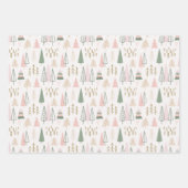 Feestelijke vakantie inpakken papieren vellen (Voorkant 3)