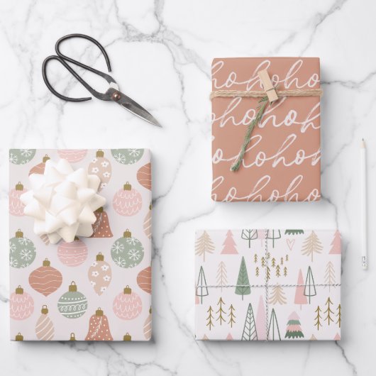 Feestelijke vakantie inpakken papieren vellen (Voorkant)