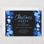 Feestelijke Vakantie Kerstmis Marine Blauwe Sneeuw Kaart (Voorkant)