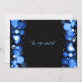 Feestelijke Vakantie Kerstmis Marine Blauwe Sneeuw Kaart (Achterkant)