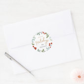 Feestelijke vakantie Lijst Ronde Sticker (Envelop)