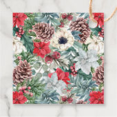 Feestelijke vakantie met gebladerte naar / van cad bedankjes labels (Achterkant)