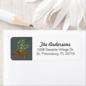 Feestelijke vakantie Mistletoe en lint Etiket (Insitu)