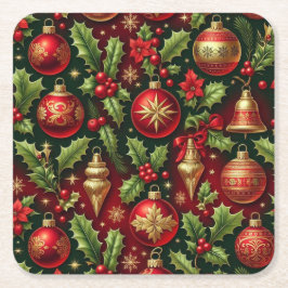 Feestelijke vakantie Ornament Paper Onderzetter