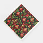 Feestelijke vakantie Ornament Papier servet (Hoek)