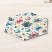 Feestelijke vakantie papier Onderzetters (Schuin)