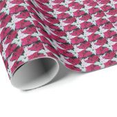 Feestelijke vakantie poinsettias bloemenpatroon cadeaupapier (Rol Hoek)