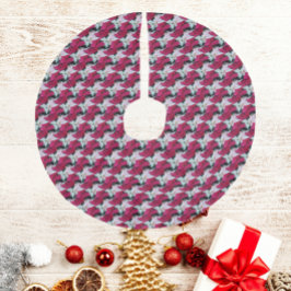 Feestelijke vakantie poinsettias patroon imitatie linnen kerstboom kleed