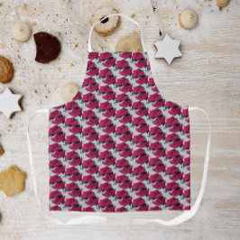 Feestelijke vakantie poinsettias patroon schort