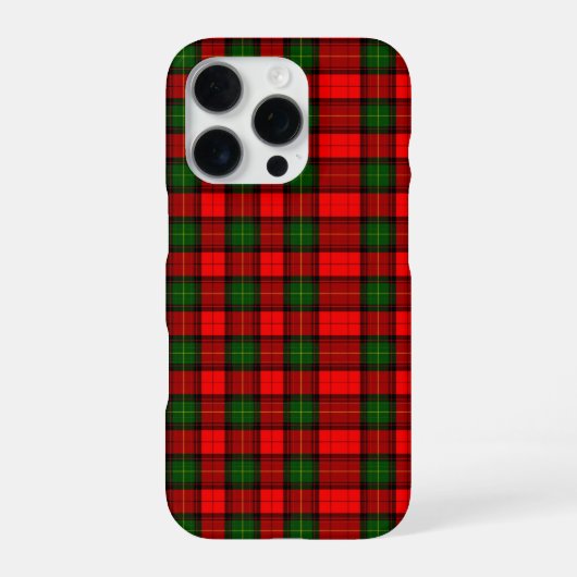 Feestelijke Vakantie Rood en Groen Schots Plaid iPhone Hoesje (Achterkant)