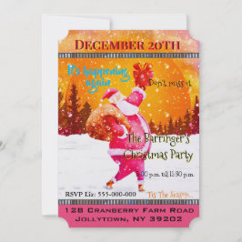 Feestelijke Vakantie Roze Sinterklaas Kerstfeest Kaart