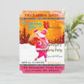 Feestelijke Vakantie Roze Sinterklaas Kerstfeest Kaart (Staand voorkant)