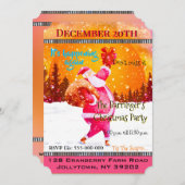 Feestelijke Vakantie Roze Sinterklaas Kerstfeest Kaart (Voorkant / Achterkant)