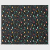 Feestelijke vakantie rustieke kerstverlichting cadeaupapier (Vlak)