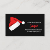 Feestelijke vakantie - Santa Hat - Drinken Ticket Informatiekaartje (Voorkant)