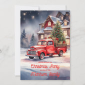 Feestelijke  Vakantie Scène Kerstfeest Kaart (Voorkant)