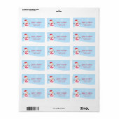 FEESTELIJKE VAKANTIE schattige sneeuwpop sneeuw bl Etiket (Full Sheet)