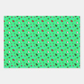 Feestelijke vakantie Schattigee kerstset Inpakpapier Vel (Voorkant 2)