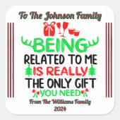 Feestelijke Vakantie Sticker voor Vrolijke Cadeauv (Voorkant)