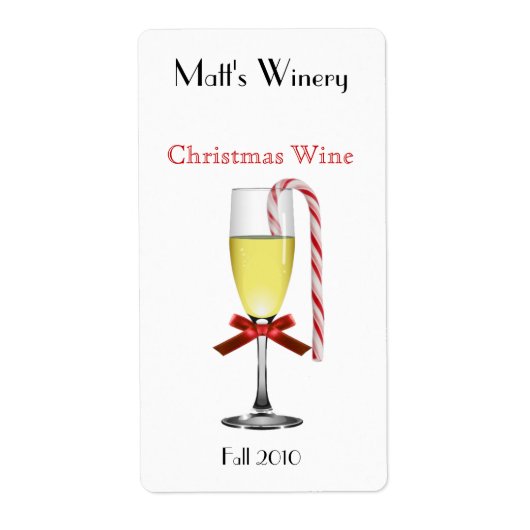 Feestelijke vakantie wijnlabels etiket (Voorkant)