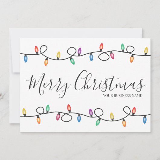 Feestelijke Vakantie Zakelijk Logo Kerstmis Kaart (Voorkant)