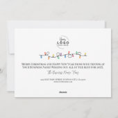 Feestelijke Vakantie Zakelijk Logo Kerstmis Kaart (Achterkant)