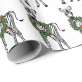 Feestelijke Vakantie Zebra met Holly krans Wrappin Cadeaupapier (Rol Hoek)