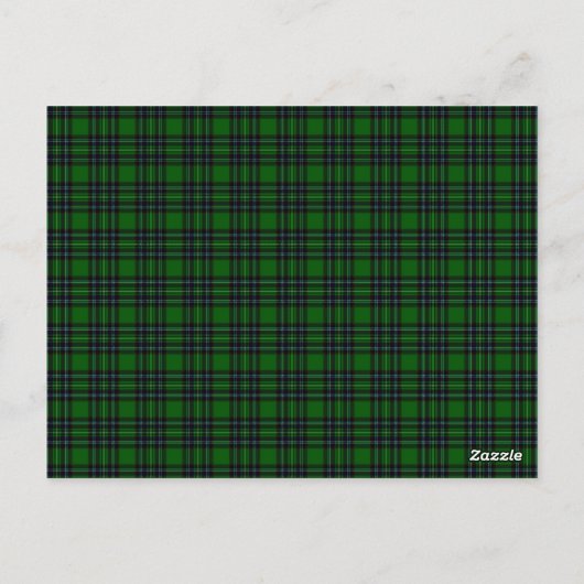 Feestelijke vakantie Zebra tekening groene plaid Briefkaart (Achterkant)