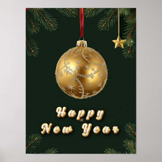 Feestelijke vakantiedecoraties poster (Voorkant)