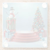 feestelijke vakantiefase glazen onderzetter (Achterkant)