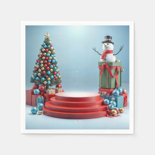 feestelijke vakantiefase servet (Voorkant)