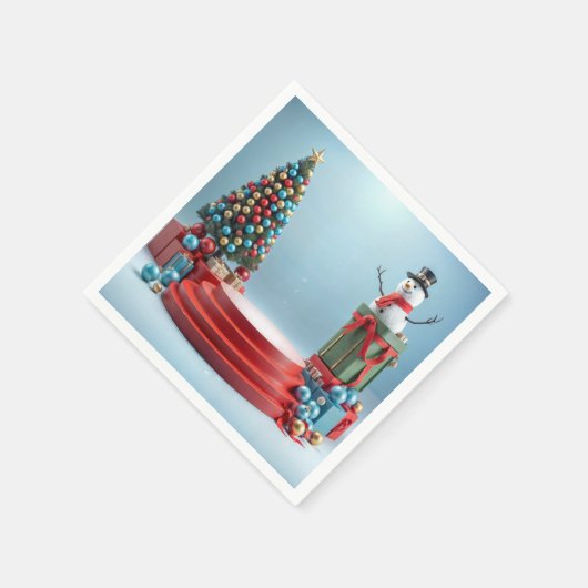 feestelijke vakantiefase servet (Hoek)