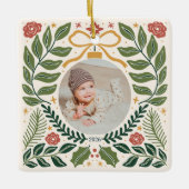 Feestelijke vakantiefoto keramisch Ornament (Voorkant)