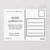 Feestelijke vakantiegraf | rode groene borstkreep briefkaart (Achterkant)