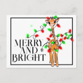 Feestelijke vakantiegraf | rode groene kerstlichte briefkaart (Voorkant)