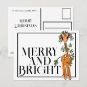 Feestelijke vakantiegraf | rode groene tuin briefkaart (Voorkant / Achterkant)